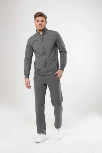 FM TEKSTİL - Fm Tekstil Erkek Eşofman Takımı Pamuklu - Siyah (1)