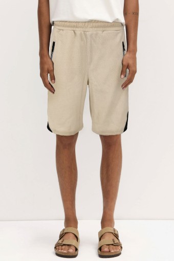 FM TEKSTİL - Fm Tekstil Erkek Şort Pamuklu - Ekru