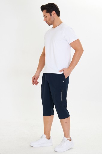 FM TEKSTİL - FM Tekstil Erkek Tek Alt Kapri Büyük Beden Bistrech - Lacivert (1)