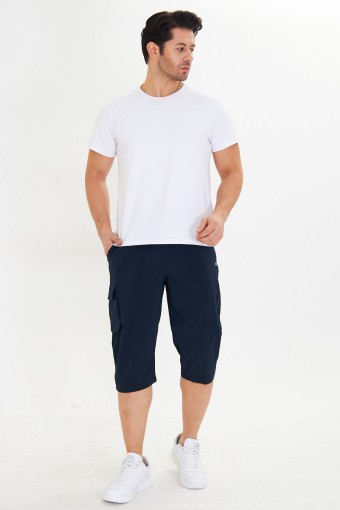 FM TEKSTİL - FM Tekstil Erkek Tek Alt Kapri Büyük Beden Bistrech - Lacivert