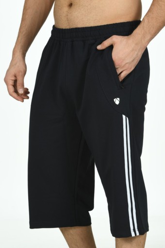 FM TEKSTİL - FM Tekstil Erkek Tek Alt Kapri Cepli Pamuklu - Lacivert