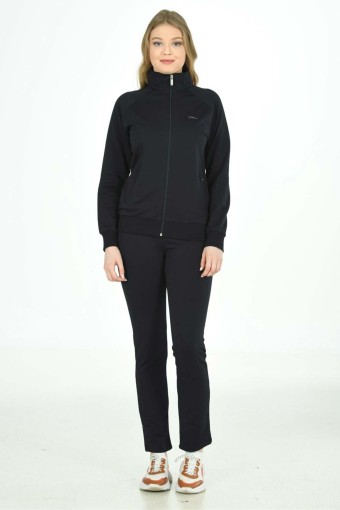 FM TEKSTİL - Fm Tekstil Kadın Eşofman Takımı Pamuklu - Siyah