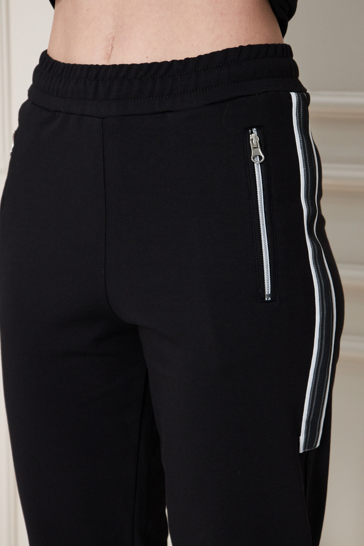 Fm Tekstil Kadın Eşofman Takımı Tunik - Siyah - Thumbnail