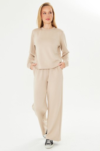FM TEKSTİL - Fm Tekstil Kadın Eşofman Takımı Viskon Düz