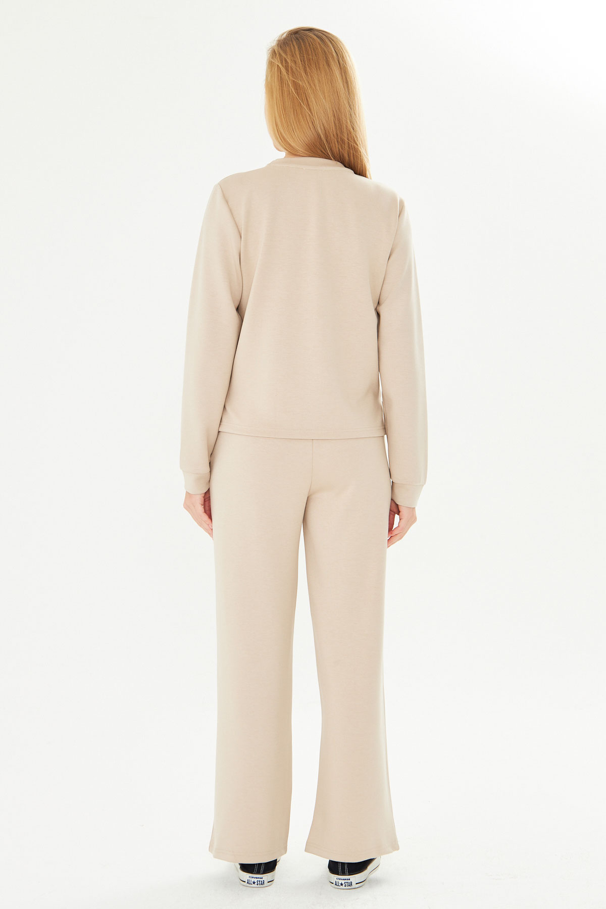 Fm Tekstil Kadın Eşofman Takımı Viskon Düz - Thumbnail