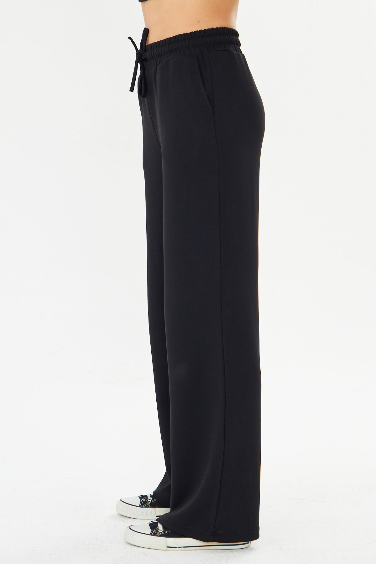 Fm Tekstil Kadın Eşofman Takımı Viskon Düz - Thumbnail