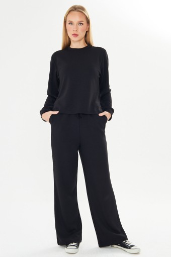 FM TEKSTİL - Fm Tekstil Kadın Eşofman Takımı Viskon Düz (1)