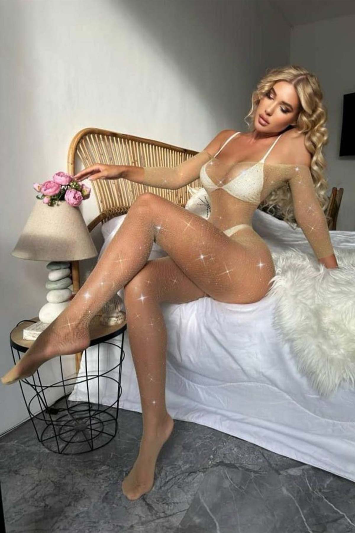 For Dreams Kadın Vücut Çorabı Taşlı - Thumbnail