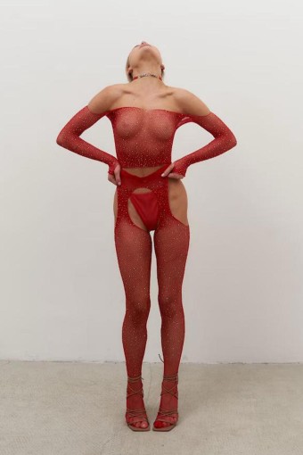 FOR DREAMS - For Dreams Kadın Vücut Çorabı Taşlı (1)