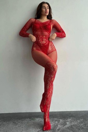 FOR DREAMS - For Dreams Kadın Vücut Çorabı Taşlı (1)