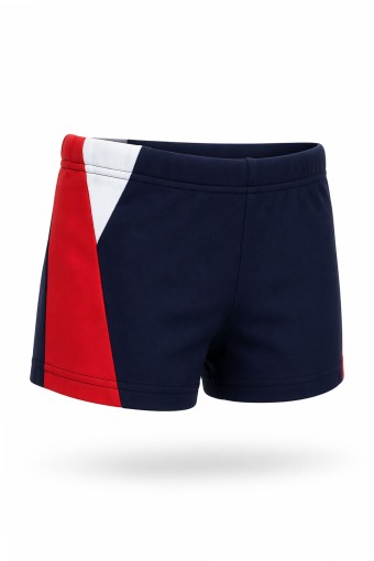 FORUM - Forum Argisa Erkek Çocuk Deniz Şortu Yüzücü Parçalı - Lacivert/Kırmızı