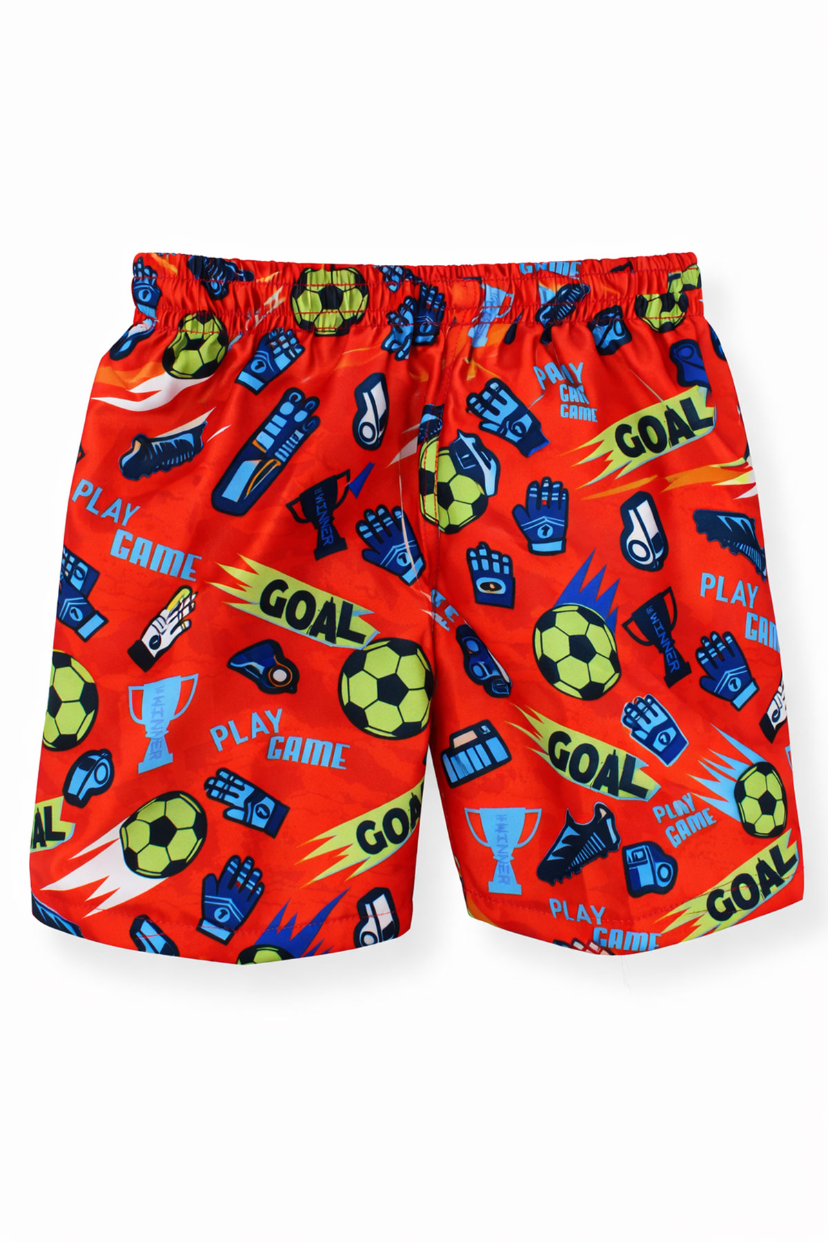 Forum Erkek Çocuk Deniz Şortu Desenli - Kırmızı - Thumbnail