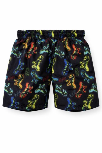 FORUM - Forum Erkek Çocuk Deniz Şortu Desenli - Siyah