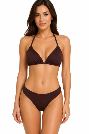 FORUM - Forum Kadın Bikini Takımı Üçgen İpli - Kahverengi