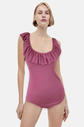 FORUM - Forum Kadın Mayo Göğüs Fırfırlı - Saks Mavisi (1)