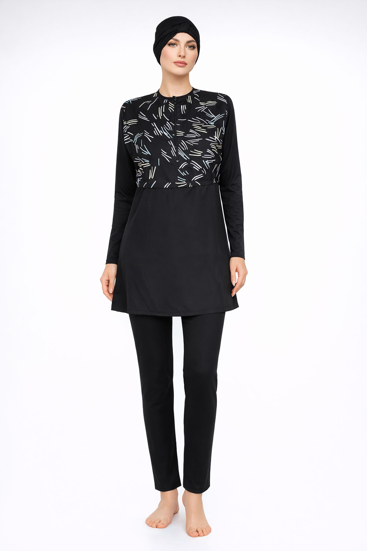 Forum Kadın Tesettür Mayo Dijital Baskılı - Çok Renkli - Thumbnail