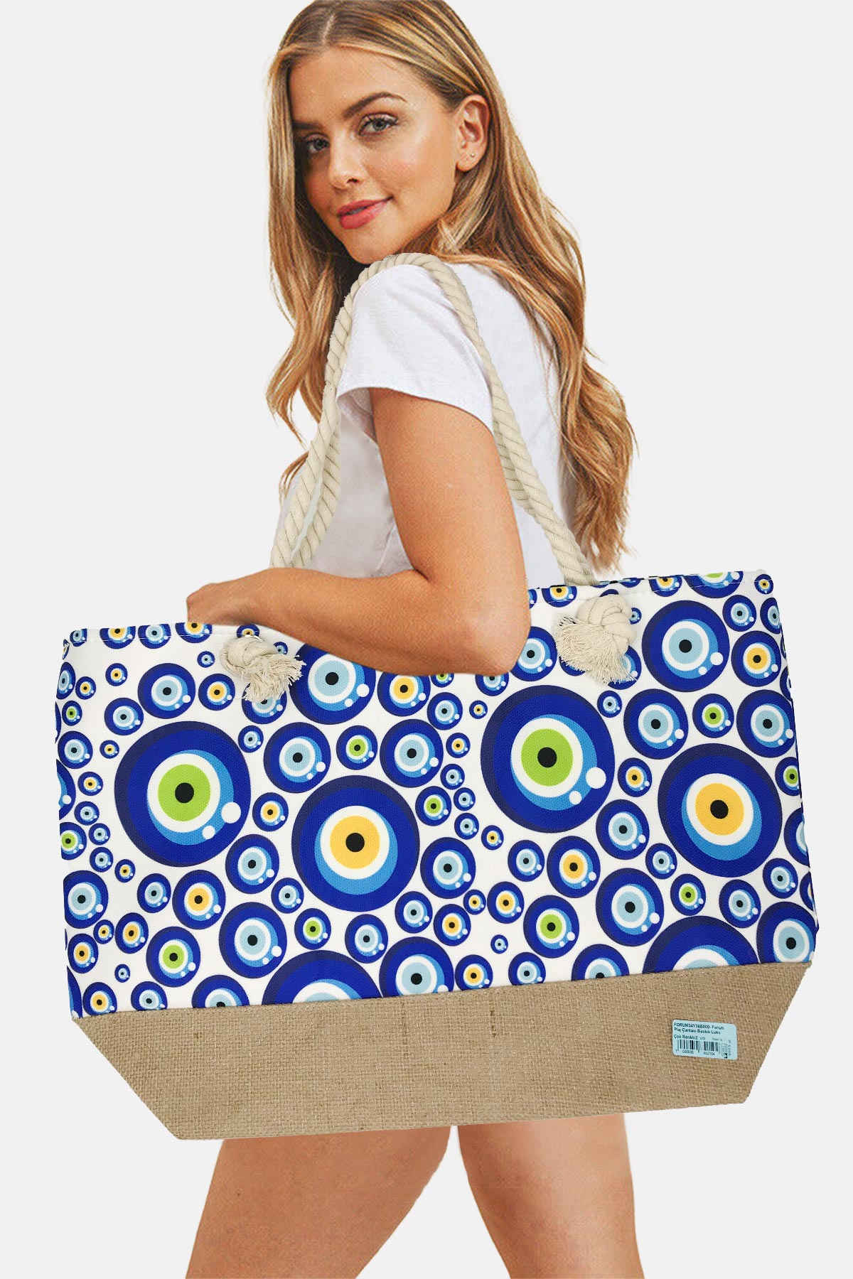 Forum Plaj Çantası Baskılı Lüks - Thumbnail