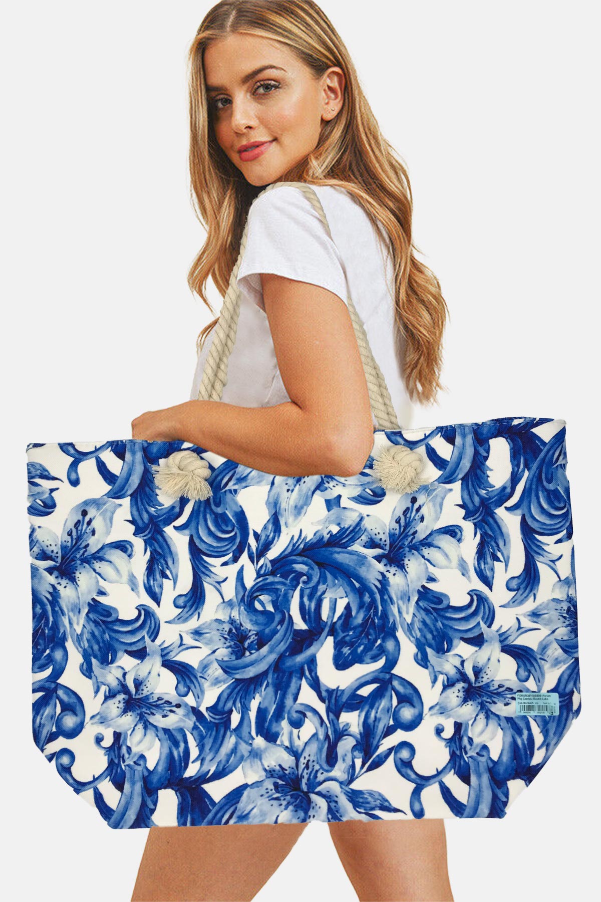 Forum Plaj Çantası Baskılı Lüks - Thumbnail