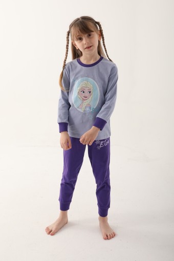 FROZEN - Frozen Kız Çocuk Pijama Takımı Süprem - Açık İndigo (1)