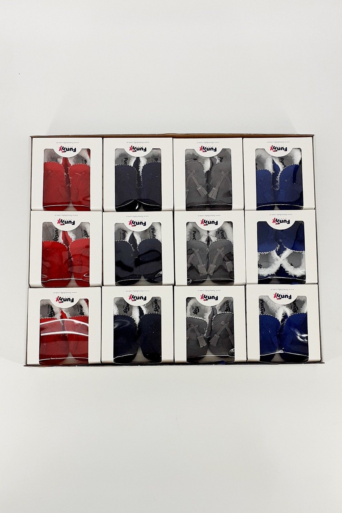 Funny Unisex Bebek Püskül Detaylı Patik - Asorti - Thumbnail