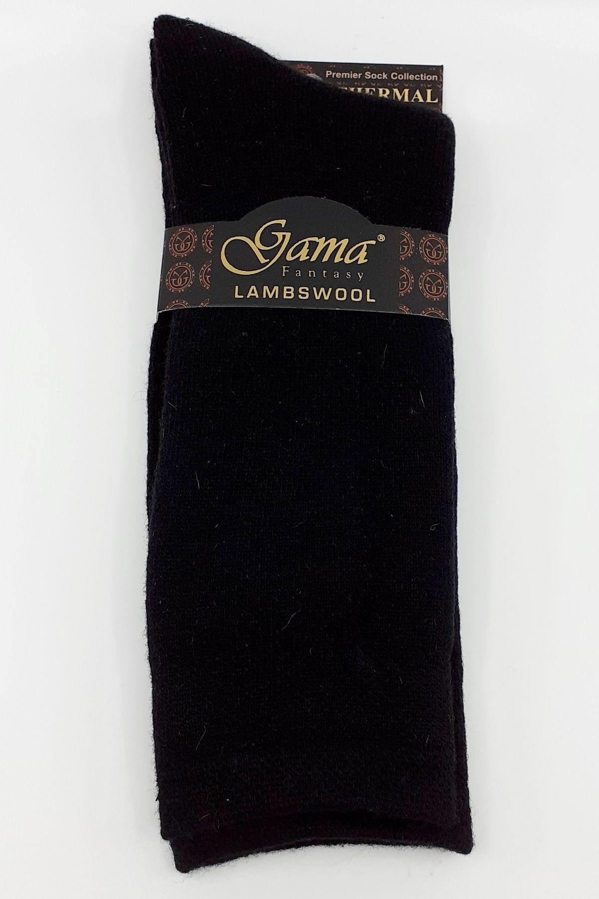 Gama Erkek Soket Çorap Lambswool Düz Termal - Thumbnail