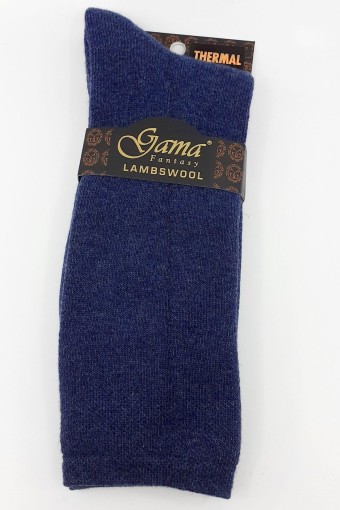 GAMA - Gama Erkek Soket Çorap Lambswool Düz Termal (1)