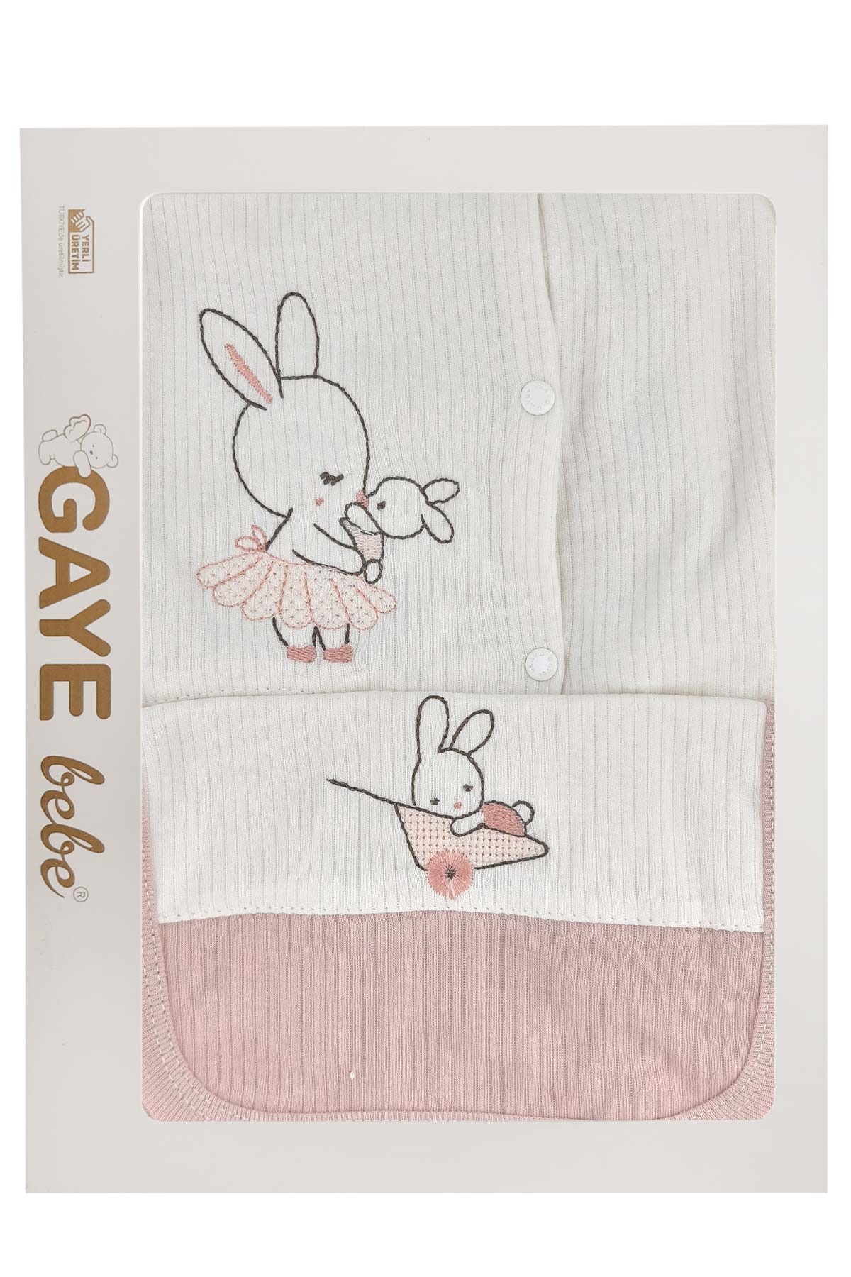Gaye Bebe Unisex Bebek Hayvan Desenli 5li Zıbın Set - Thumbnail