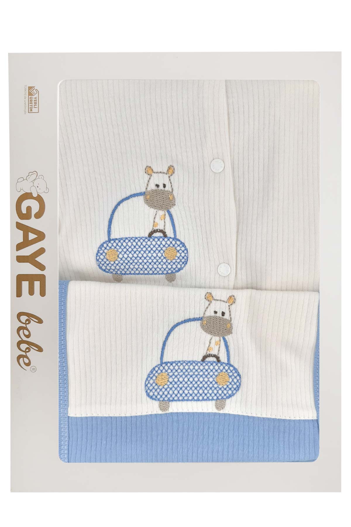 Gaye Bebe Unisex Bebek Hayvan Desenli 5li Zıbın Set - Thumbnail