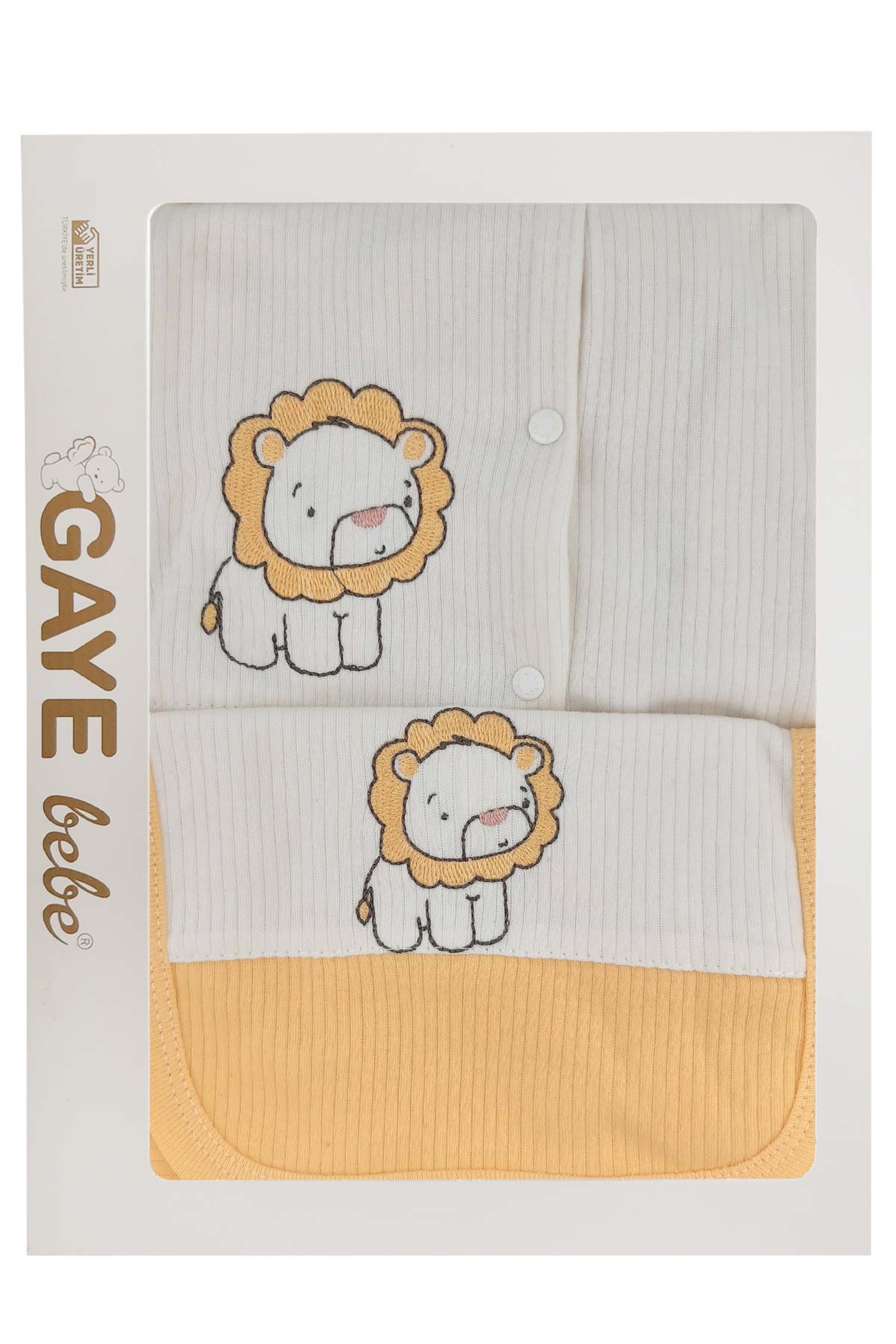 Gaye Bebe Unisex Bebek Hayvan Desenli 5li Zıbın Set - Thumbnail