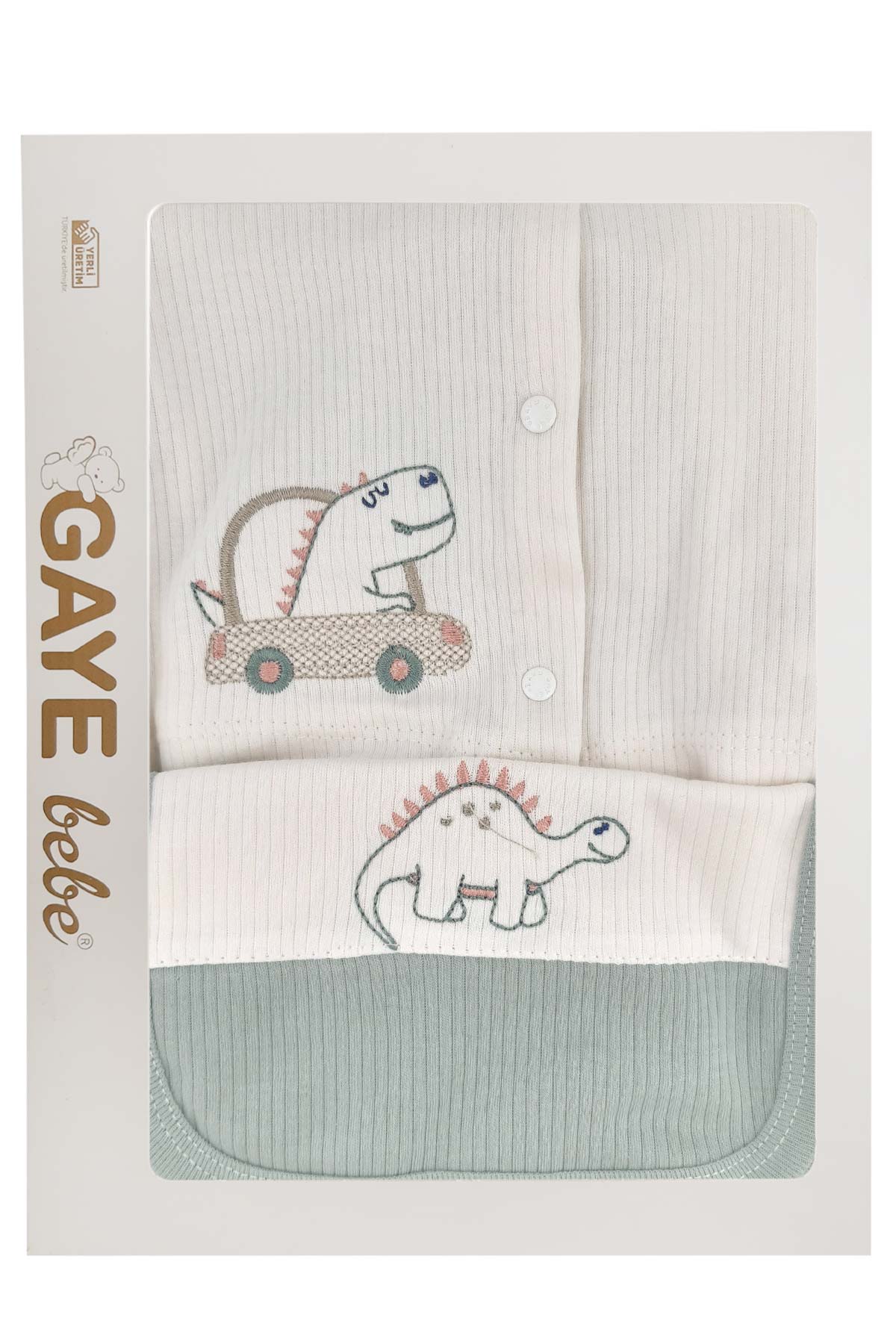 Gaye Bebe Unisex Bebek Hayvan Desenli 5li Zıbın Set - Thumbnail