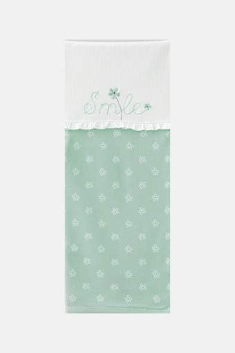 GAYE - Gaye Kız Bebek Battaniye Smile Yazılı Çiçek Desenli