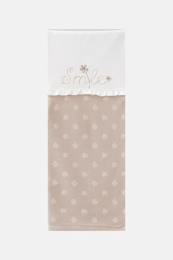 GAYE - Gaye Kız Bebek Battaniye Smile Yazılı Çiçek Desenli (1)