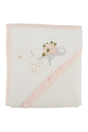 GAYE - Gaye Kız Bebek Havlu Çiçek-Ayıcık Desenli