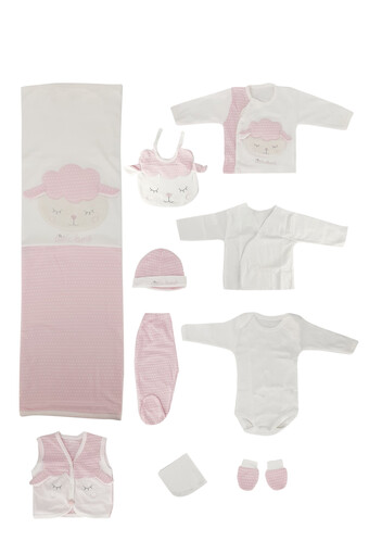 GAYE - Gaye Kız Bebek Zıbın Seti 10'lu Kuzu Desen (1)