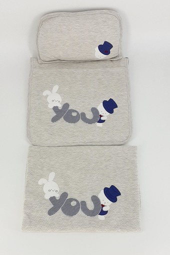 GAYE - Gaye Unisex Bebek 3'lü Alt Açma Seti You Yazılı (1)