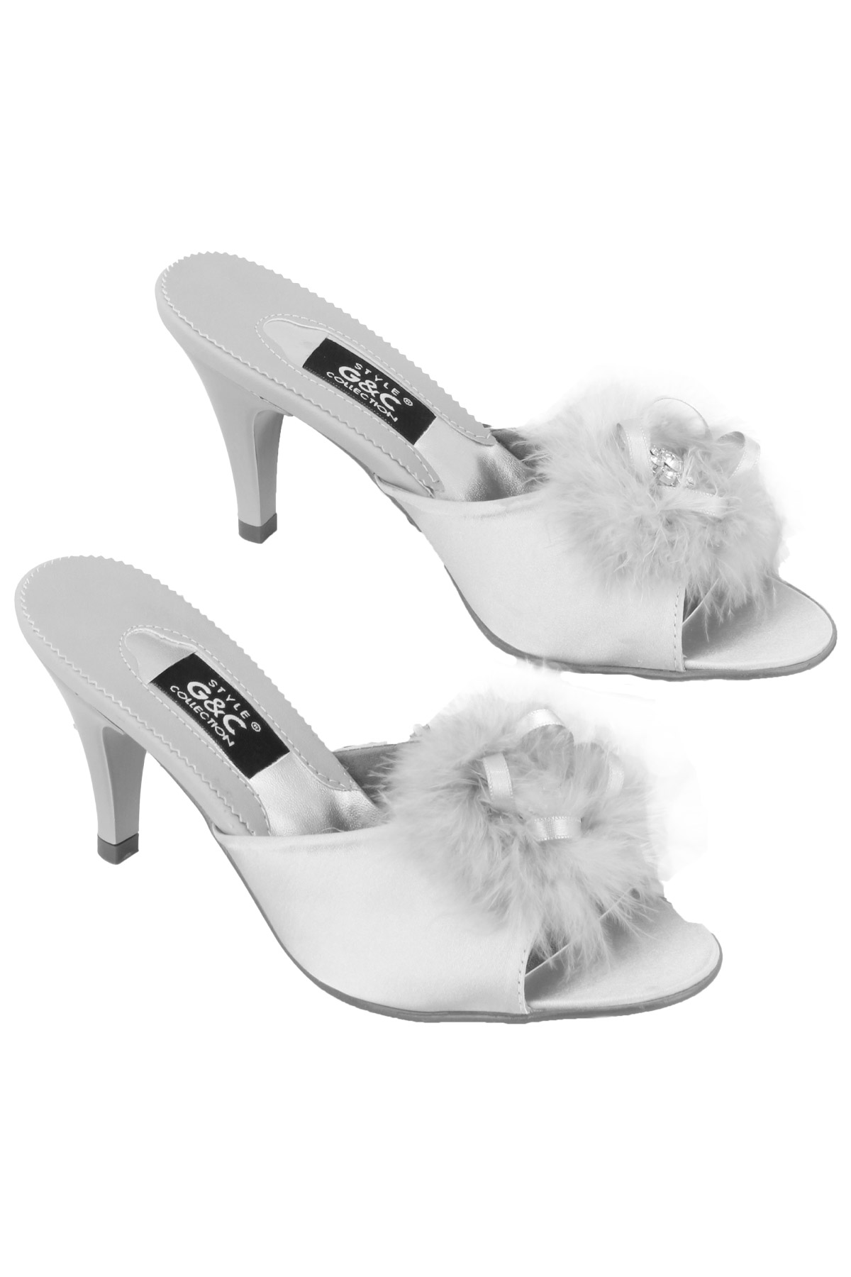 G&C Kadın Fantezi Terlik Kaz Tüylü - Thumbnail