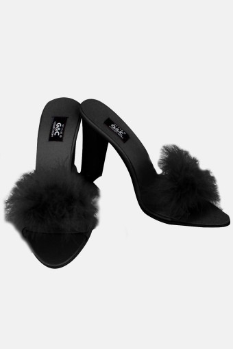 G&C - G&C Kadın Fantezi Terlik Topuklu Tüylü (1)