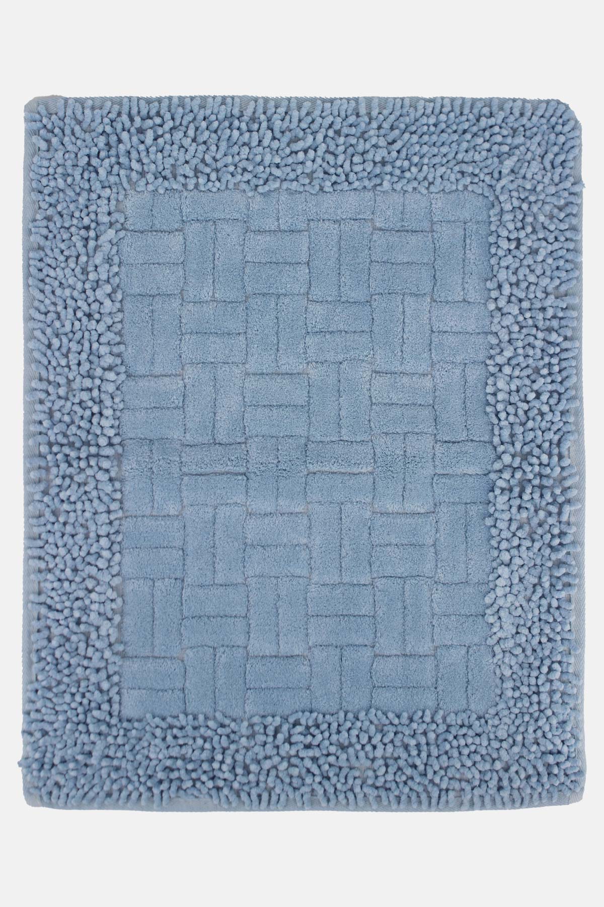 Globaltürk Mosso Göbek Desen Paspas - Mavi - 50x60 - Thumbnail