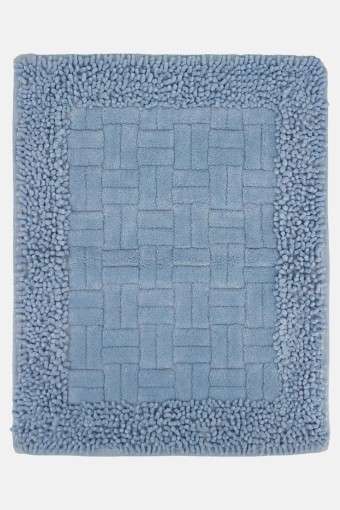 GLOBALTÜRK - Globaltürk Mosso Göbek Desen Paspas - Mavi - 60x100