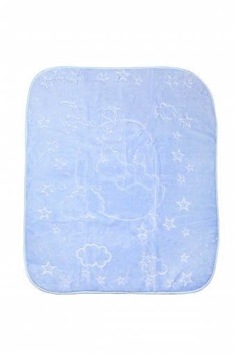 İLKCEMRE - Golden Unisex Bebek Battaniye Embos Kabartmalı Peluş