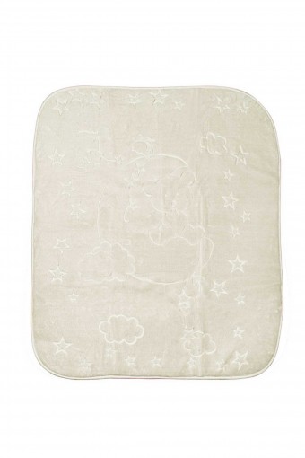 İLKCEMRE - Golden Unisex Bebek Battaniye Embos Kabartmalı Peluş (1)