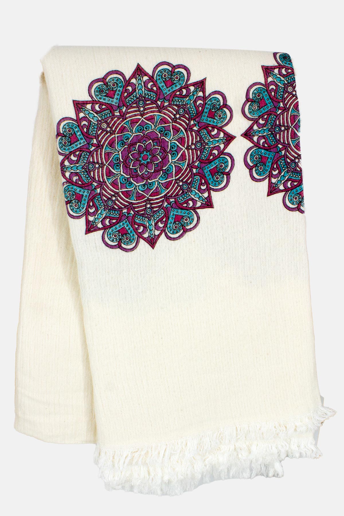 Gözde Unisex Çift kat Baskılı Müslin Peştemal 100 - Thumbnail