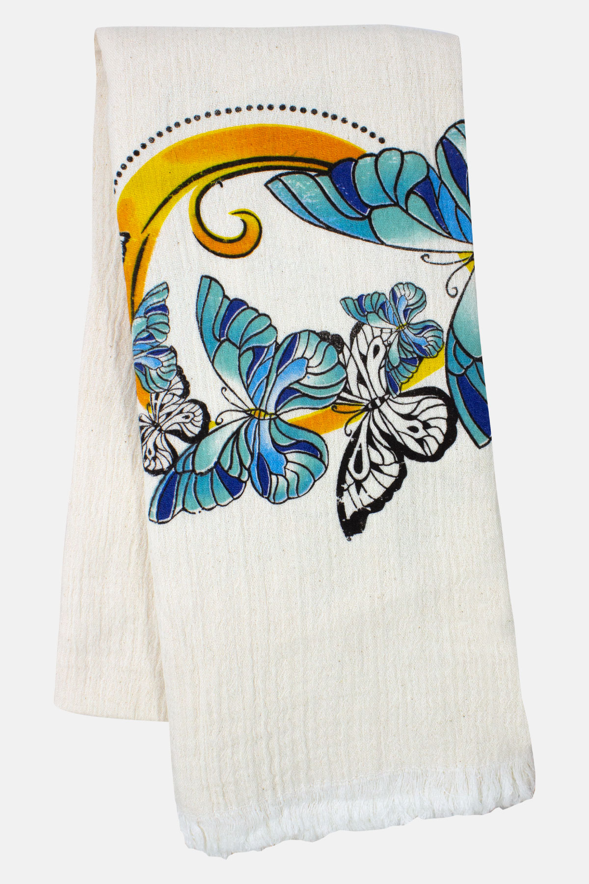 Gözde Unisex Çift kat Baskılı Müslin Peştemal 100 - Thumbnail