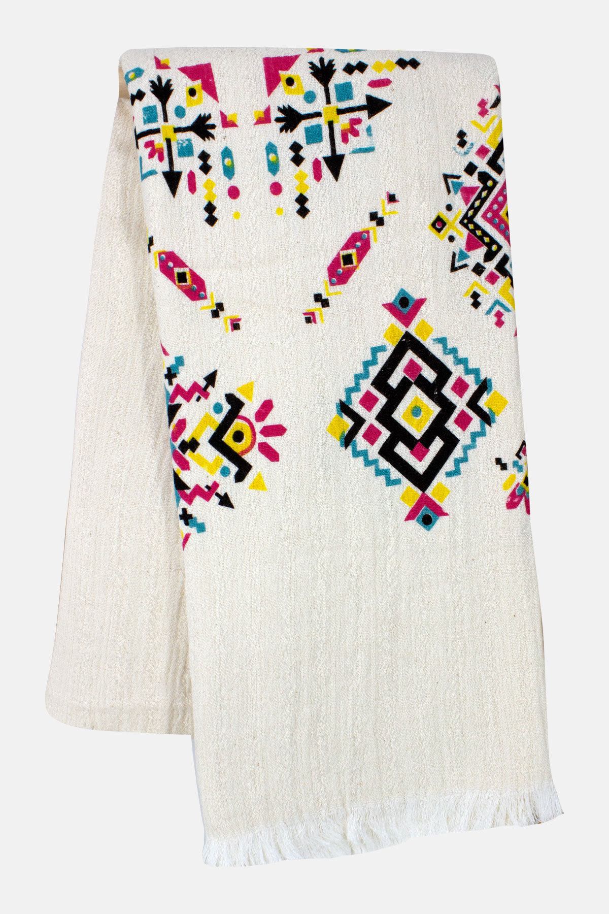 Gözde Unisex Çift kat Baskılı Müslin Peştemal 100 - Thumbnail