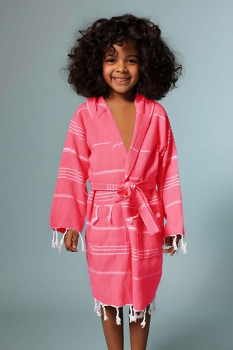 GÖZDE TEKSTİL - Gözde Unisex Çocuk Sultan Peştemal Bornoz (1)