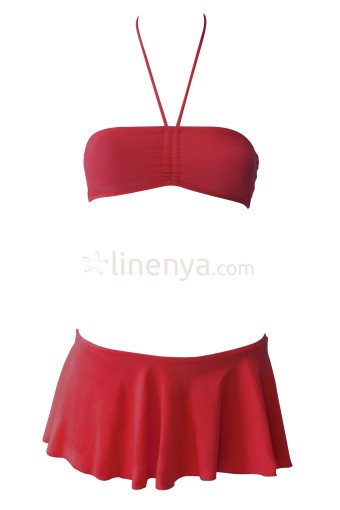 GRANZ - Granz Kız Çocuk Etekli Bikini Takımı - Fuşya