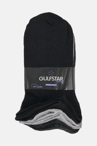 GULFSTAR ÇORAP - Gulfstar Erkek Patik Çorap 3'Lü Pamuklu (1)