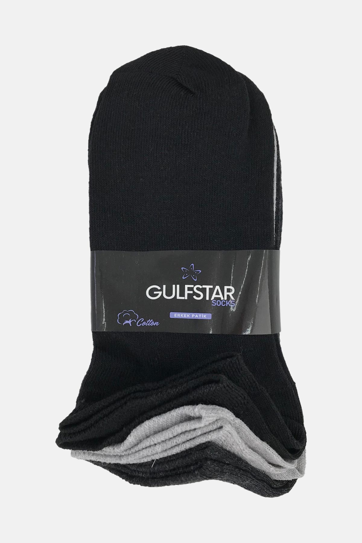 Gulfstar Erkek Patik Çorap 3'Lü Pamuklu - Thumbnail