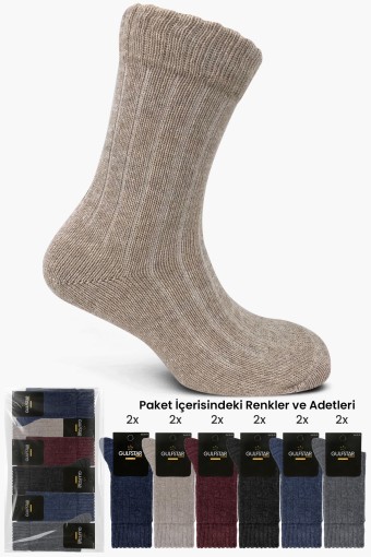 GULFSTAR ÇORAP - Gulfstar Kadın Soket Çorap Yünlü Kalın Derbi