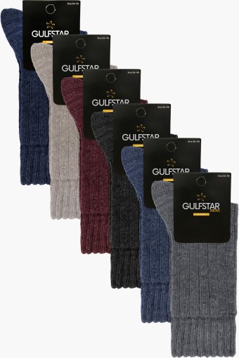 GULFSTAR ÇORAP - Gulfstar Kadın Soket Çorap Yünlü Kalın Derbi (1)